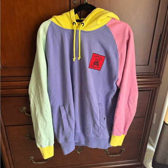 Teddy Fresh Color Block Hoodie Pastel XL - Picture 1 of 3